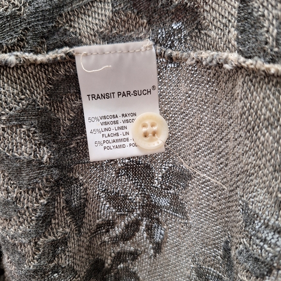 Transit Par-Such Made In Italy Button-Up Rounded Neck Cardigan with Pockets - Picture 3 of 8